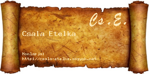 Csala Etelka névjegykártya